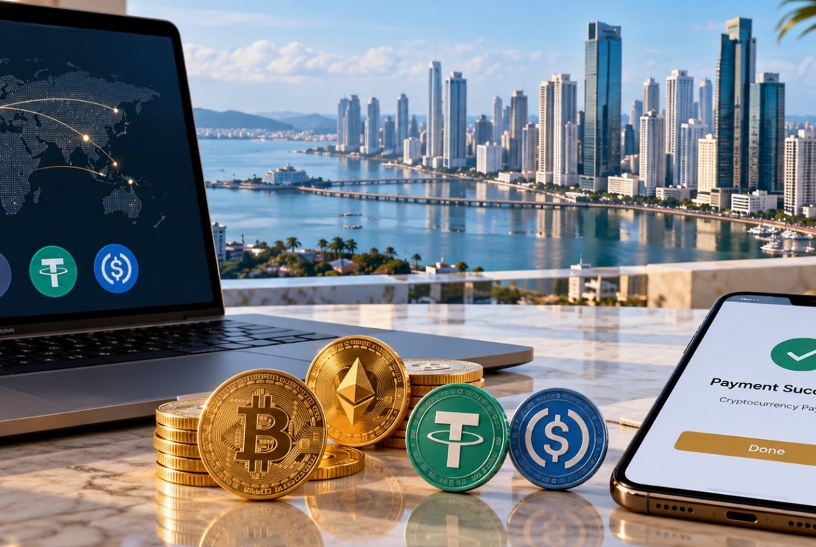Криптовалютные платежи в Панаме с Bitcoin, Ethereum, USDT и USDC